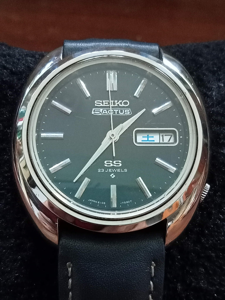 Restored Birthday Watch September 1970! Seiko 5 Actus 6106-7470 SS SUWA 23J Automatic Wrist Watch (OH)