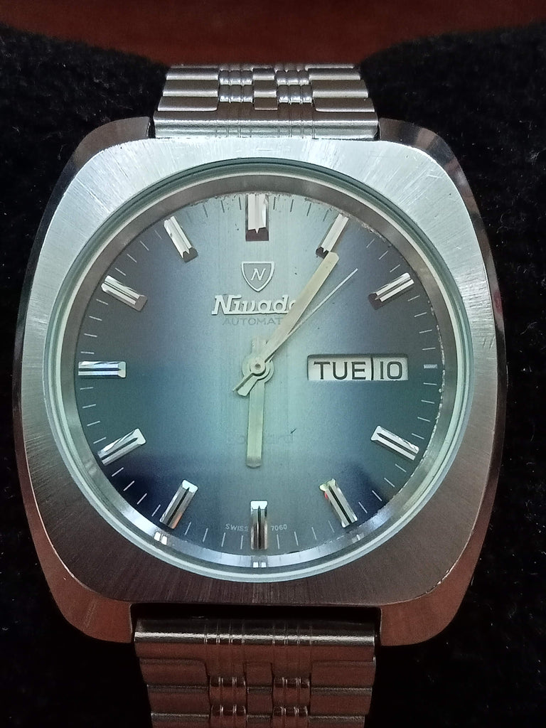 Collectible! 1970s Nivada Grenchen Bonnara "TV" Ref 91602 Cal AS 1916 21J Automatic (OH)
