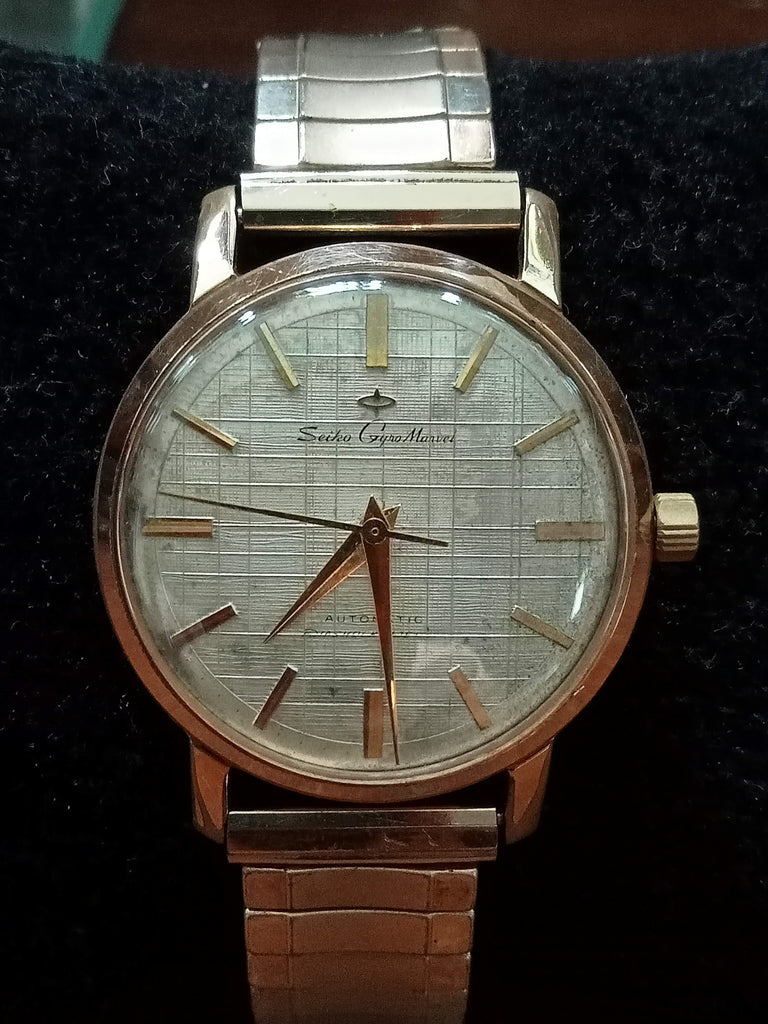 Collectible! Circa 1959! Seiko Seikosha Gyro Marvel J14062 Cal 290 17 Jewels, 14K Gold-Filled Automatic (OH)