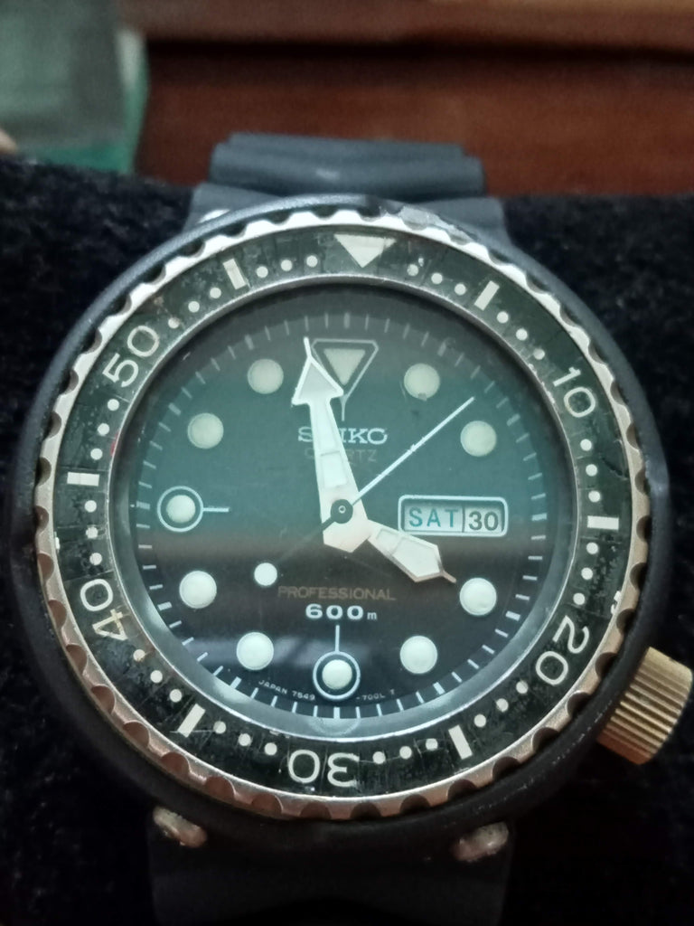 Birthday Watch March 1989! Seiko Original Golden Tuna 7549-7000 600M JDM Professional Divers Quartz Watch (FS)
