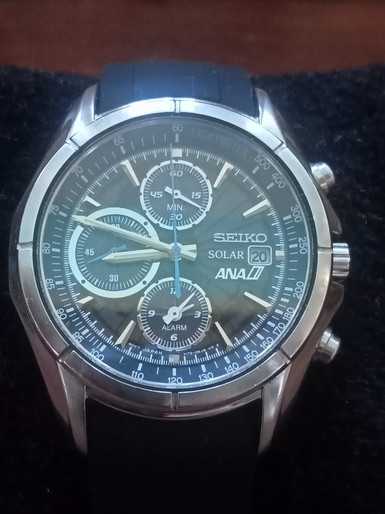 Birthday watch July 2016 Collectible! Limited Edition. Seiko / ANA Collaboration V172-0BA0 JDM Quartz Watch (OH)