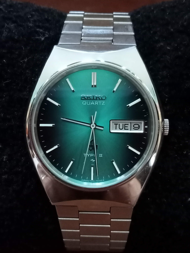 Birthday Watch January 1979 Seiko 7123-7000 Type II Emerald Green DAINI JDM Quartz Watch (OH)