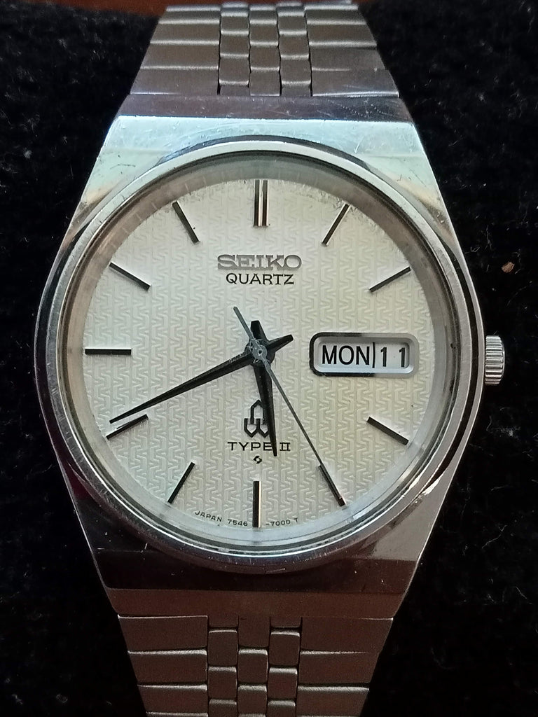Birthday Watch July 1977! Seiko Type II 7546-7000 DAINI JDM Quartz Watch (OH)