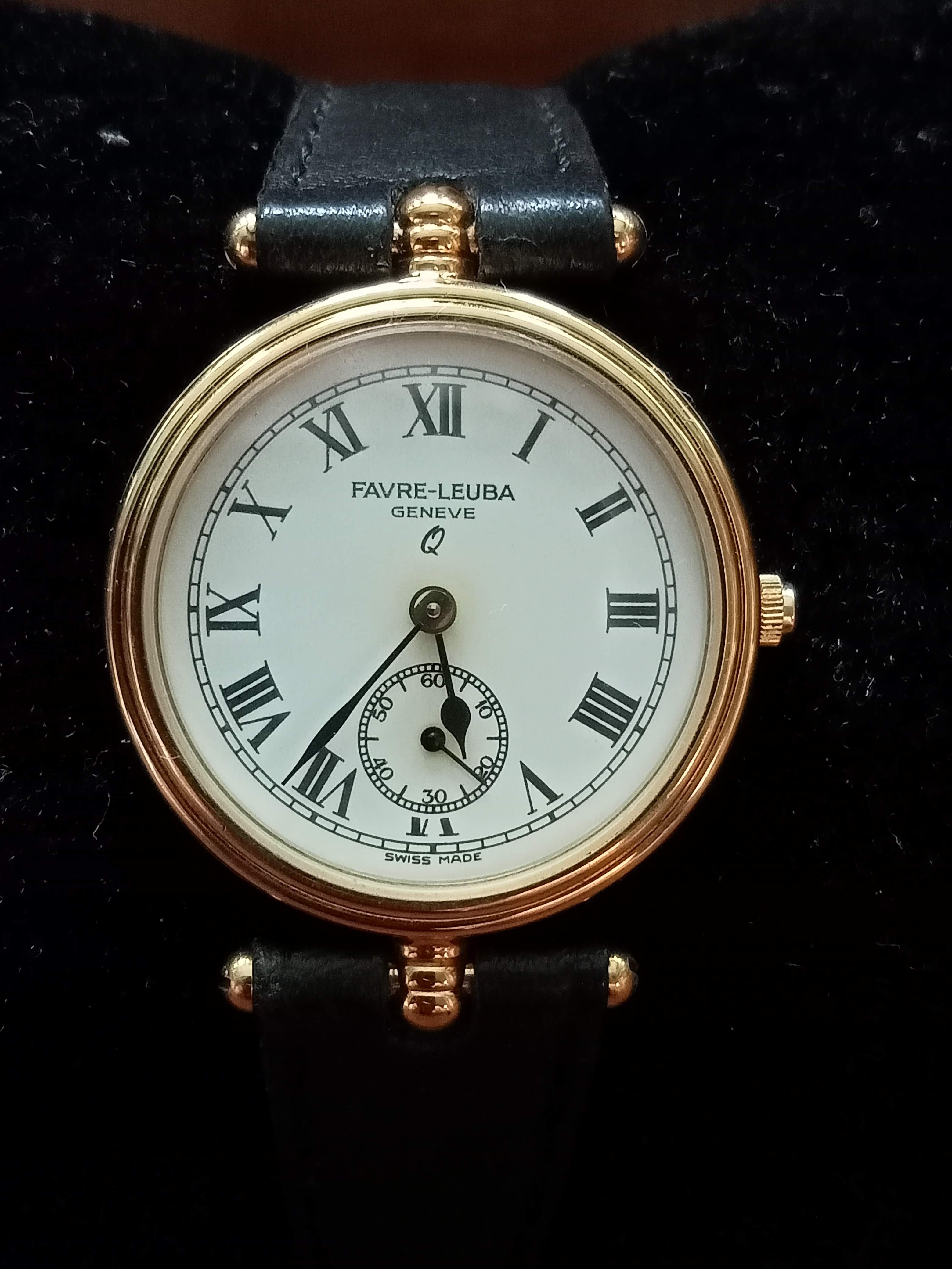 Collectible! 1980s N.O.S Favre Leuba Ladies Roman Numerals Quartz (FS)