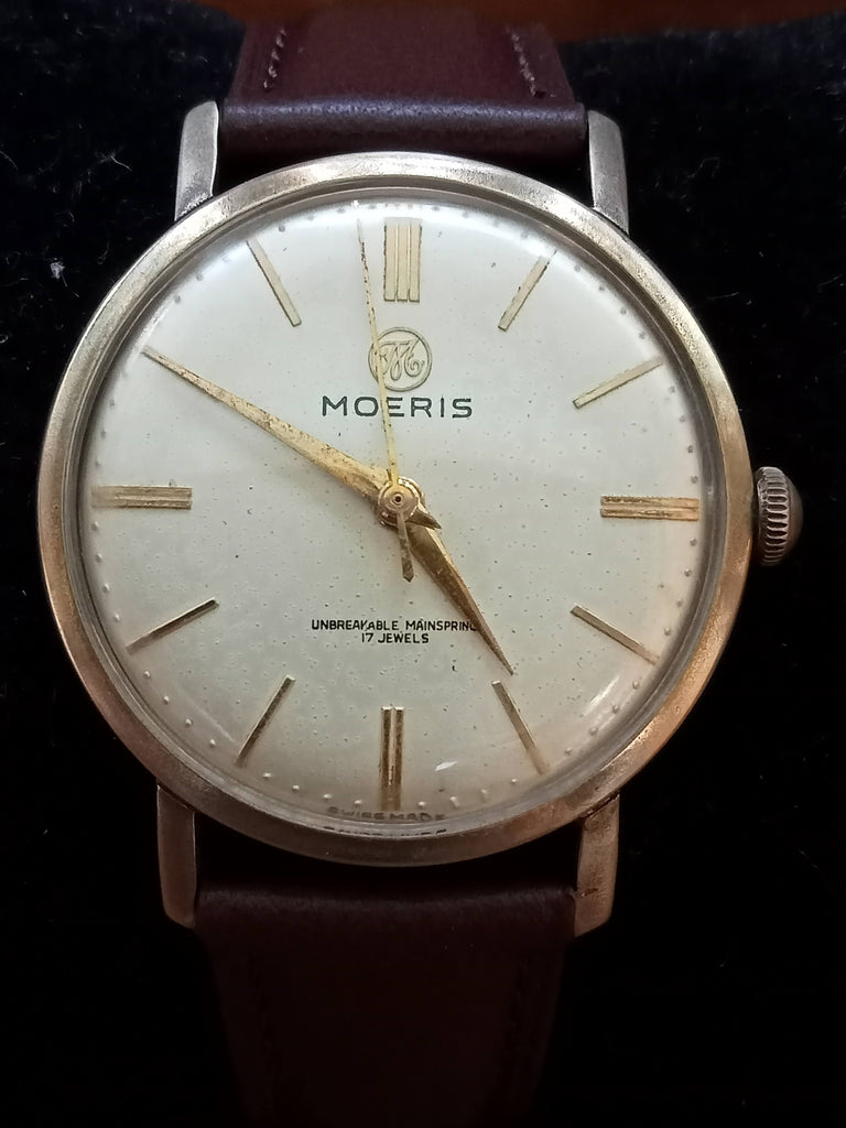 Collectible! Circa 1950s Moeris Grand Prix Cal 10 1/2 17J Mechanical Watch (OH)