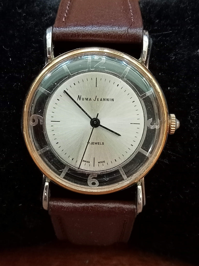 Collectible! Circa 1970s Numa Jeannin Skeleton 17J Mechanical Watch (Fully Serviced)