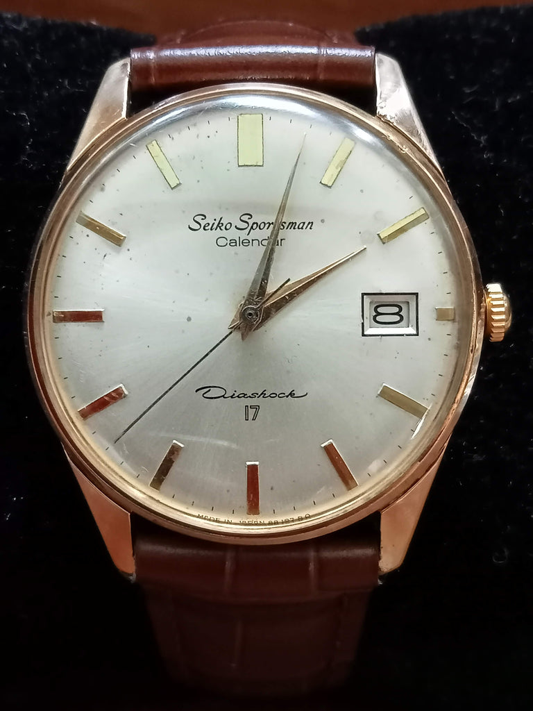 Birthday Watch September 1964! Seiko Sportsman Calendar 6602-1990 SUWA JDM 17J Gold-Filled Mechanical Wrist Watch