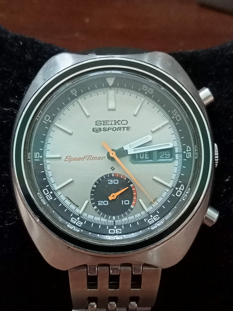 Birthday Watch May 1971! Seiko 5 Sports 6139-7020 Speed-Timer "Flying Saucer" Chronograph JDM SUWA 23J, Automatic Watch (OH)
