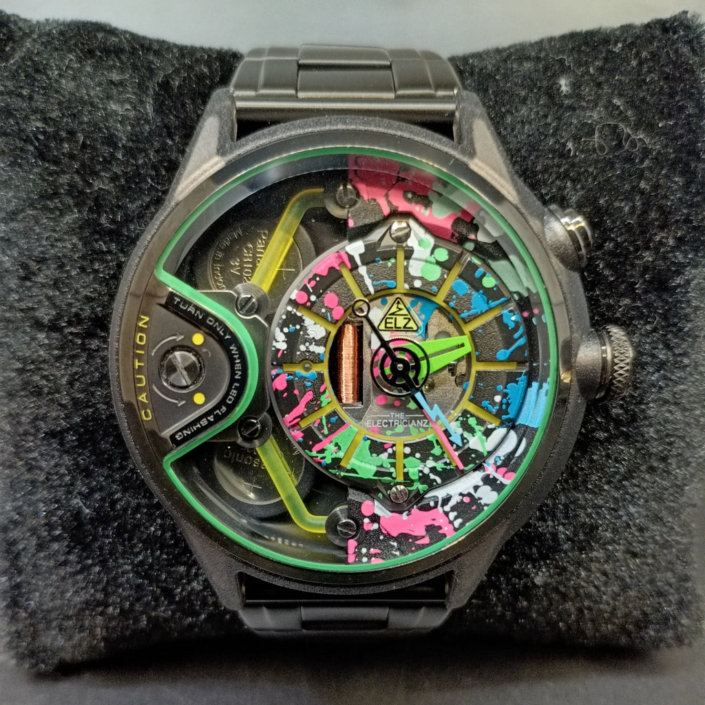Collectible! Limited Edition Oversized ElectricianZ Neon ZZ-A2C/02-A423 Quartz Watch