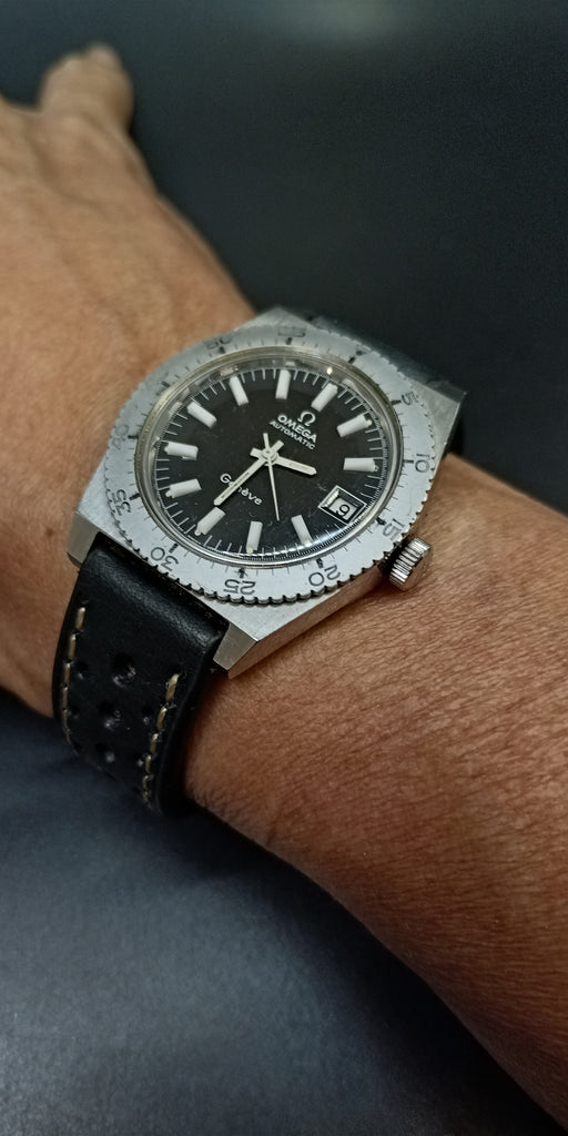 Collectible! Birthday Watch 1973! Omega Geneve Sports Diver Cal 1481 Ref: 166.0119 25J Automatic (OH)