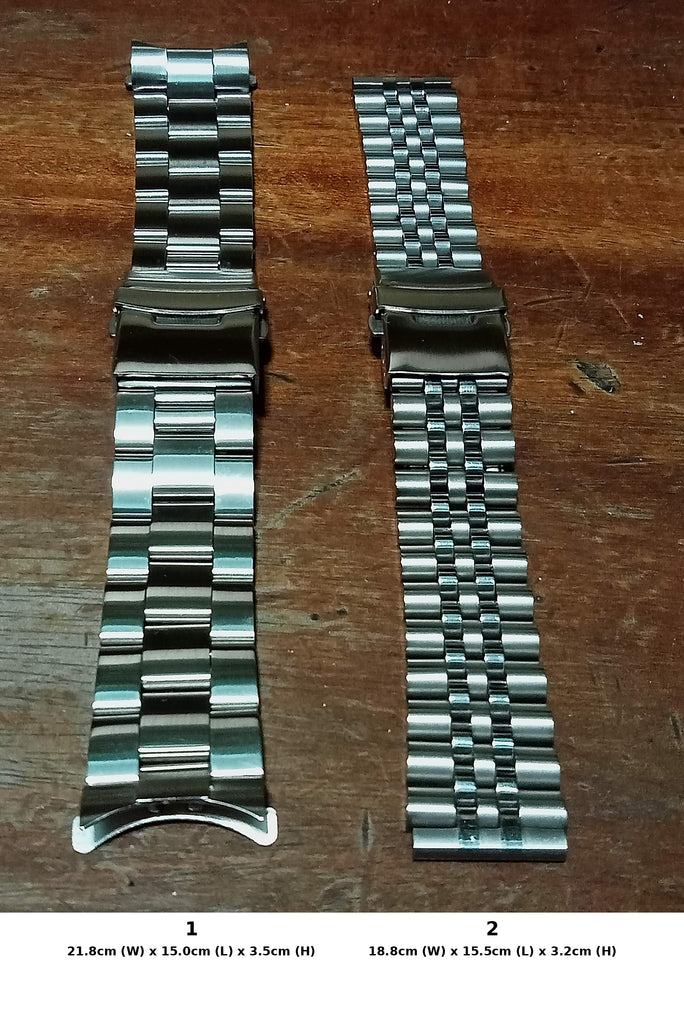 19mm and 22mm Width Straight + Curved End SS Bracelets (22)