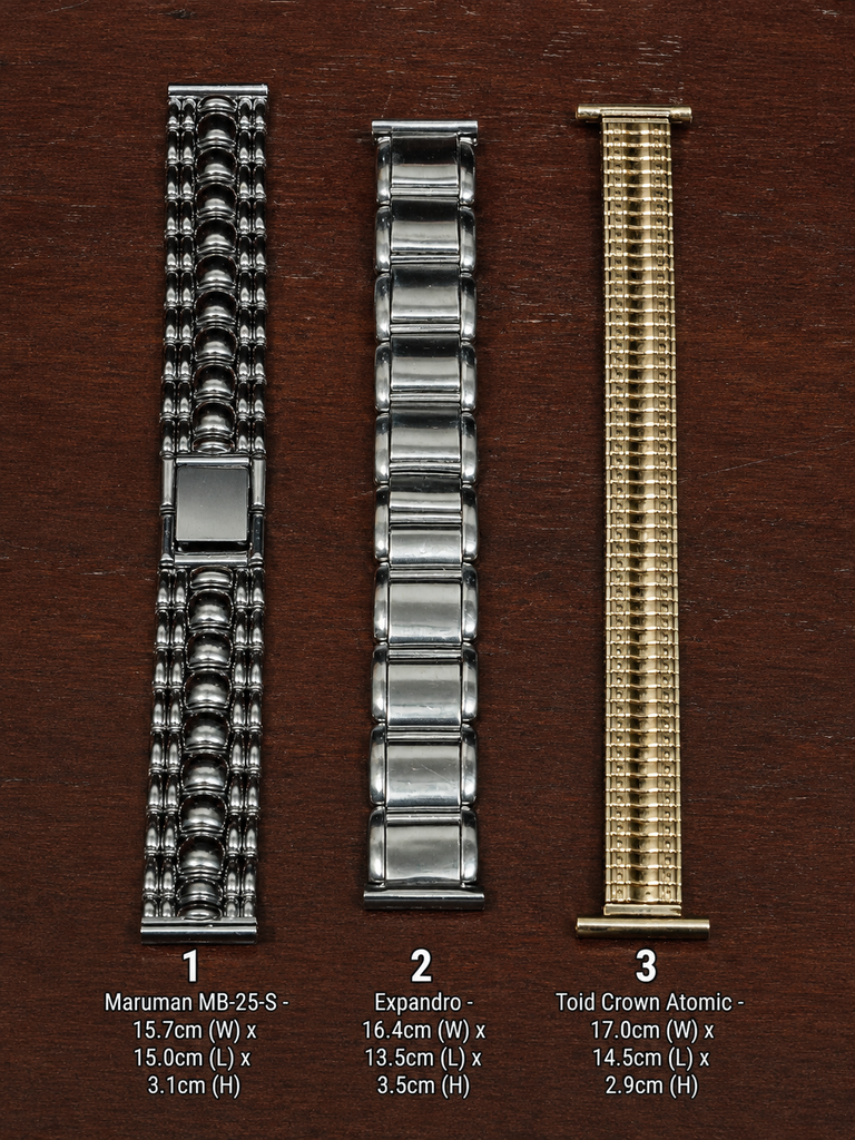 Various Brands Expendable 16mm and 17mm Width Straight End SS Bracelets (35)
