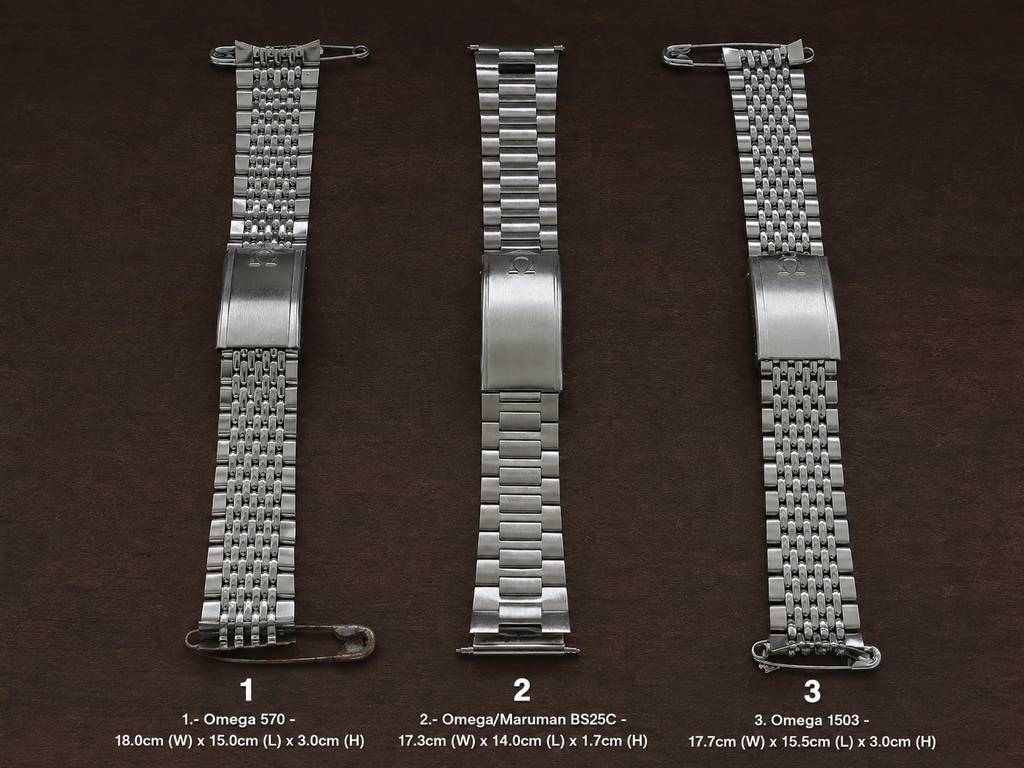 Omega Curved / Straight End 18mm Width SS Complete Bracelet (01)