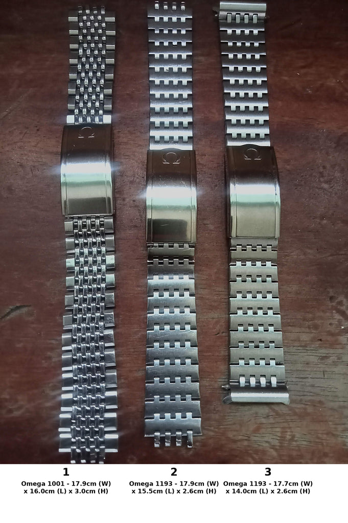 Omega Curved / Straight End 18mm Width Curved + Straight End SS Complete Bracelet (06)