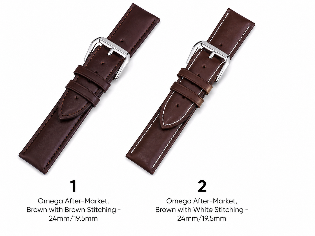 B.N.I.B Omega 1938 After-Market Watch Strap Hi-Quality Genuine Leather Size 24 (39)