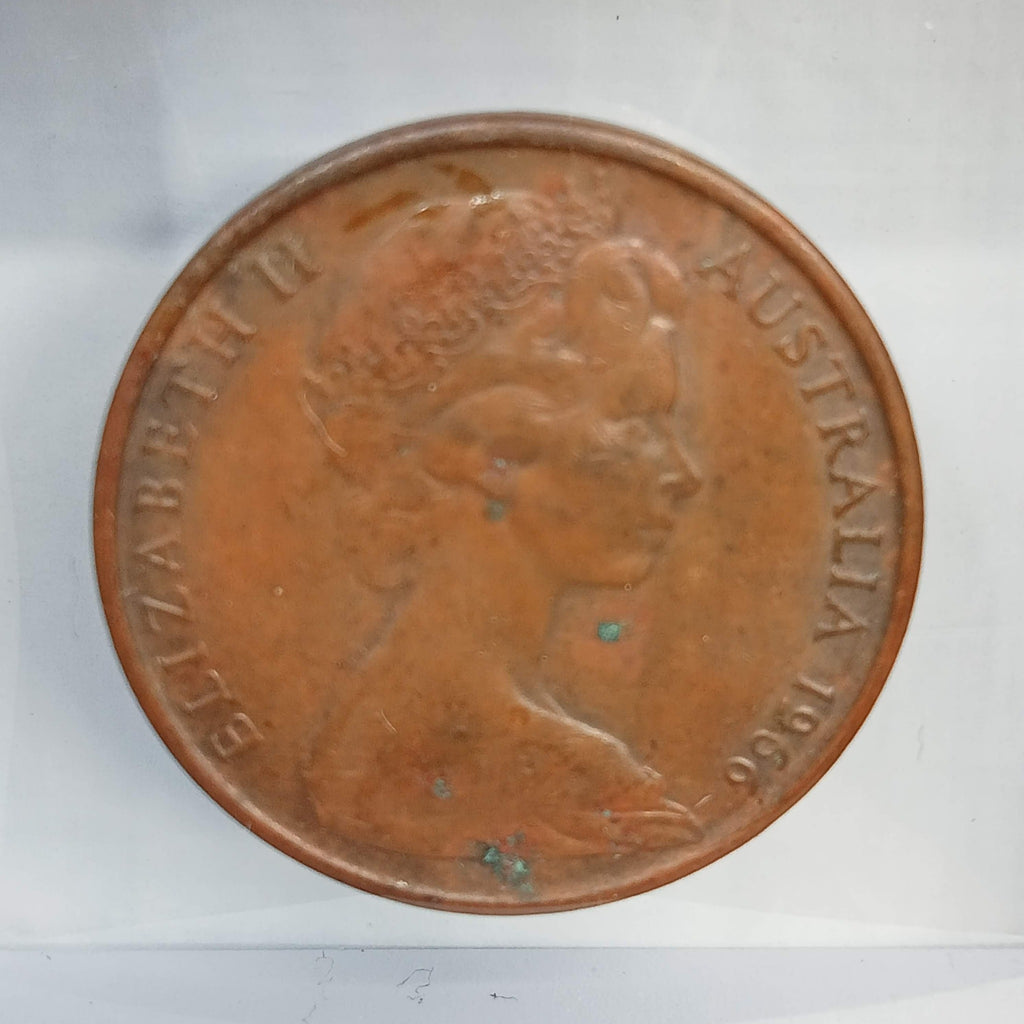 Australian 1966 & 1967 Queen Elizabeth II Bronze 2 Dollar Coin Collectible Vintage Currency Coin