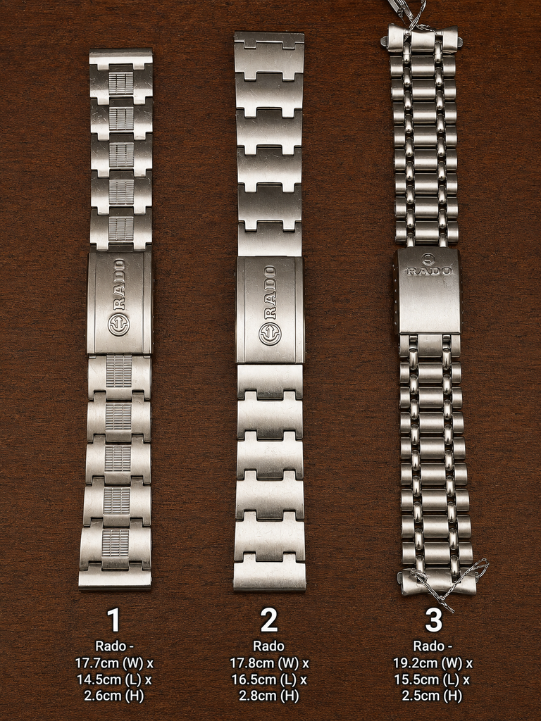Rado Vintage 18mm and 19mm Width Straight + Curved End SS Bracelets (Genuine) (22)