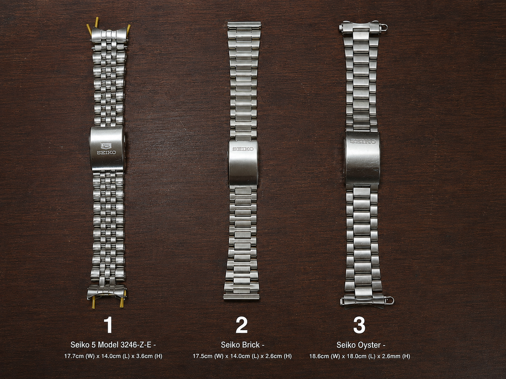 Seiko Japan SS Bracelets Various Designs 18 + 19mm Curved + Straight End Link (15)