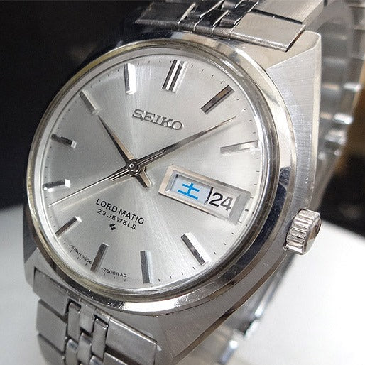 NOS Birthday Watch August 1968 First Original Batch Seiko 5606 7000 Lord Matic SUWA 23J Automatic Watch OH