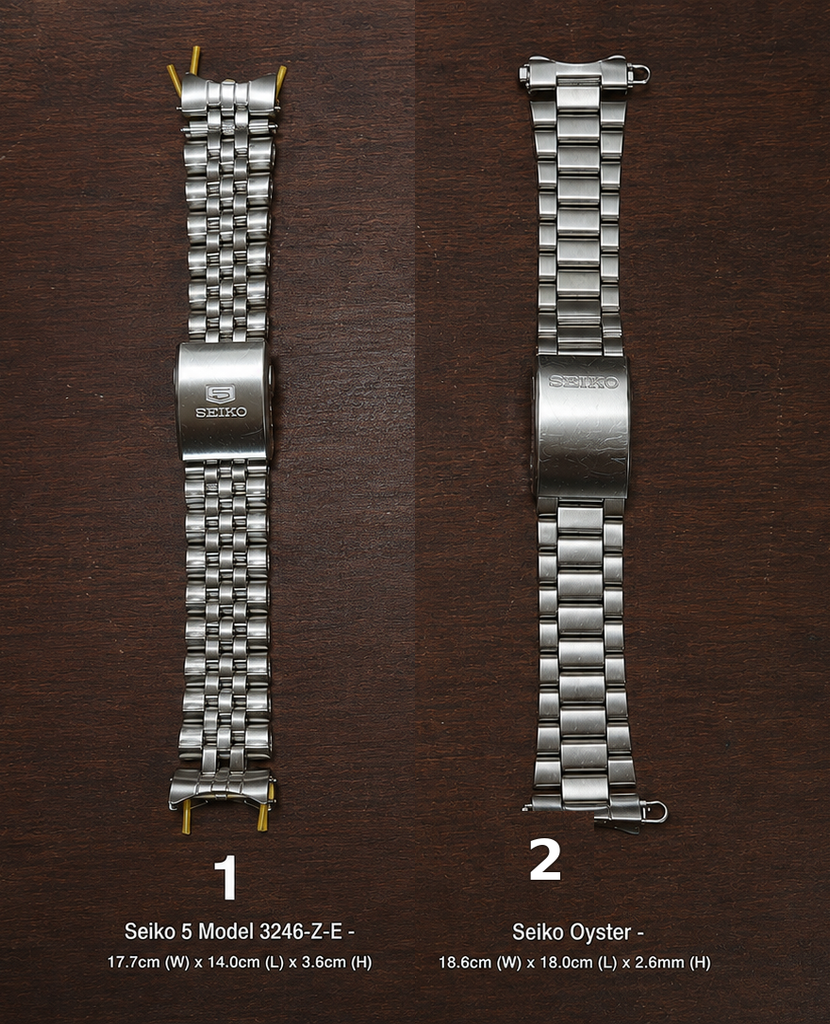 Seiko Japan SS Bracelets Various Designs 18 + 19mm Curved + Straight End Link (20)