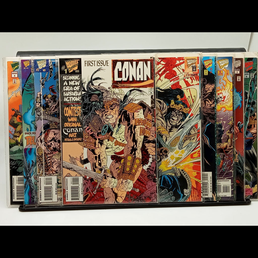 Conan September 1995 - April 1996, Edition 1, 2, 3, 4, 5, 6, 7, 8, 9 Marvel BNIB Condition Books + Comics