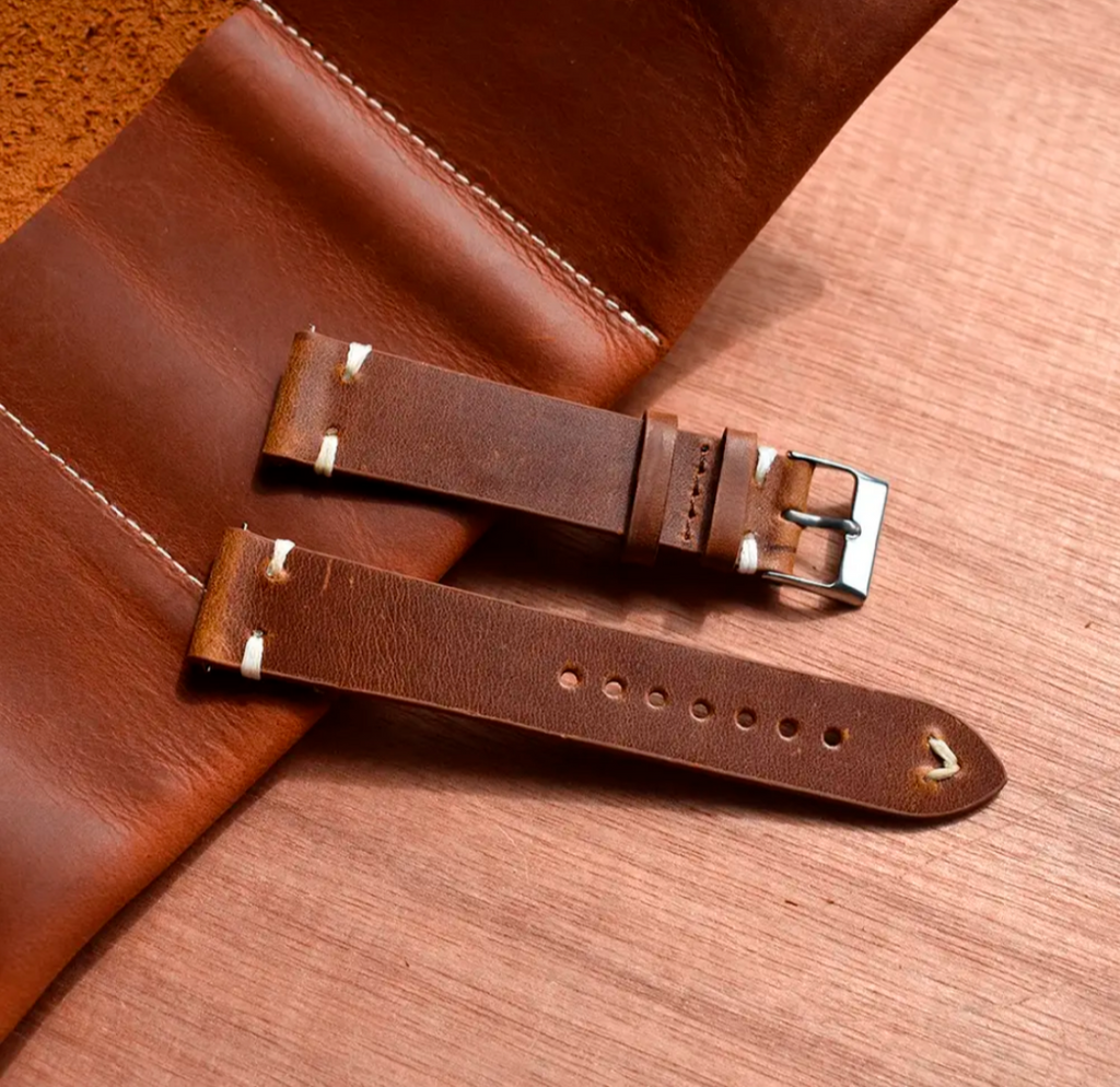 B.N.I.B Watch Strap Good-Quality Calf Design Genuine Leather Size 20mm (87)