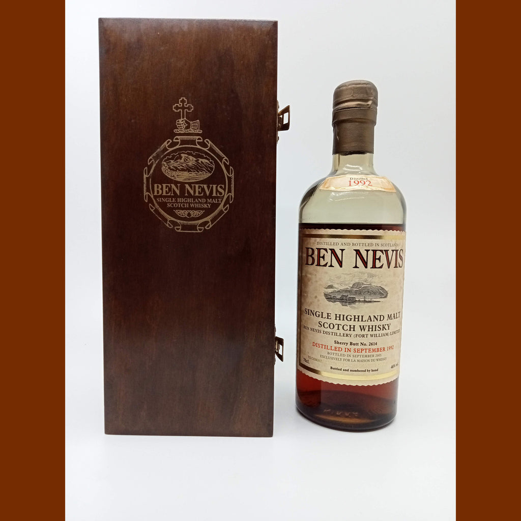 Single Malt Ben Nevis 1992 Whiskey Single Sherry Cask Number 2614 / LMDW 50th Anniversary Liquor Whisky