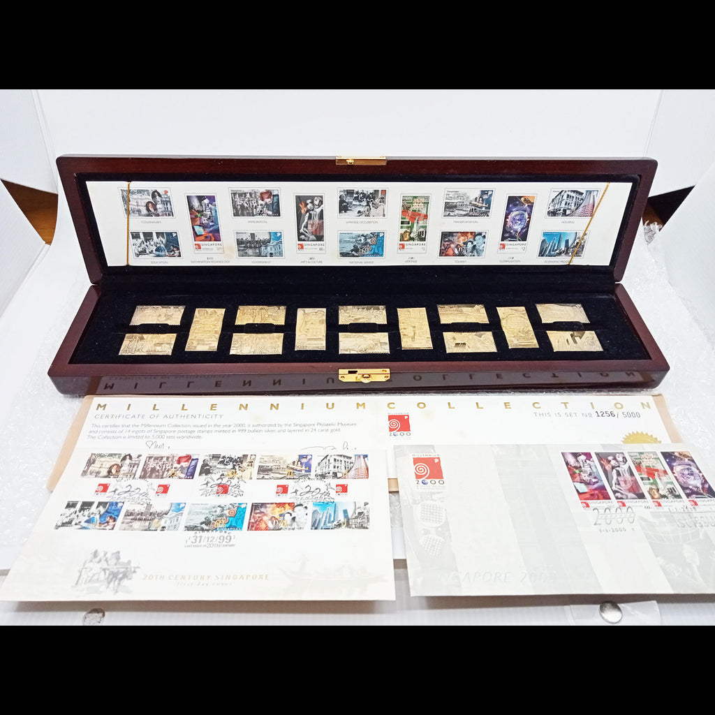 Collectible 2000 Millennium Gold Plated Stamp Collection