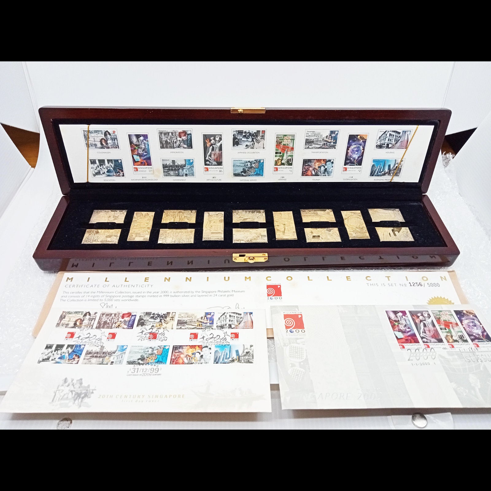 Collectible 2000 Millennium Gold Plated Stamp Collection