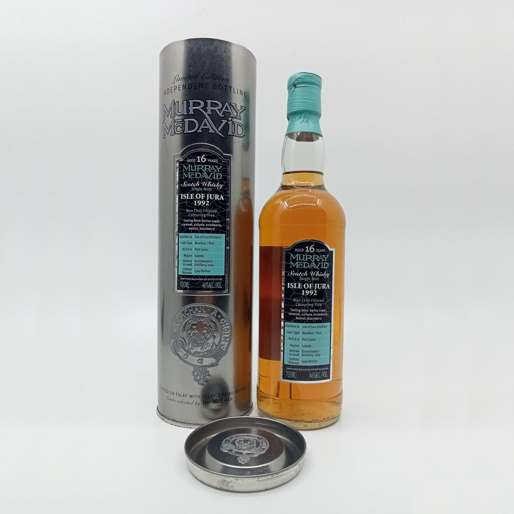 Single Malt Murray McDavid (MMD) Isle of Jura 1992 16 Year Old Whiskey Bourbon / Port Murray Cask Liquor Whisky