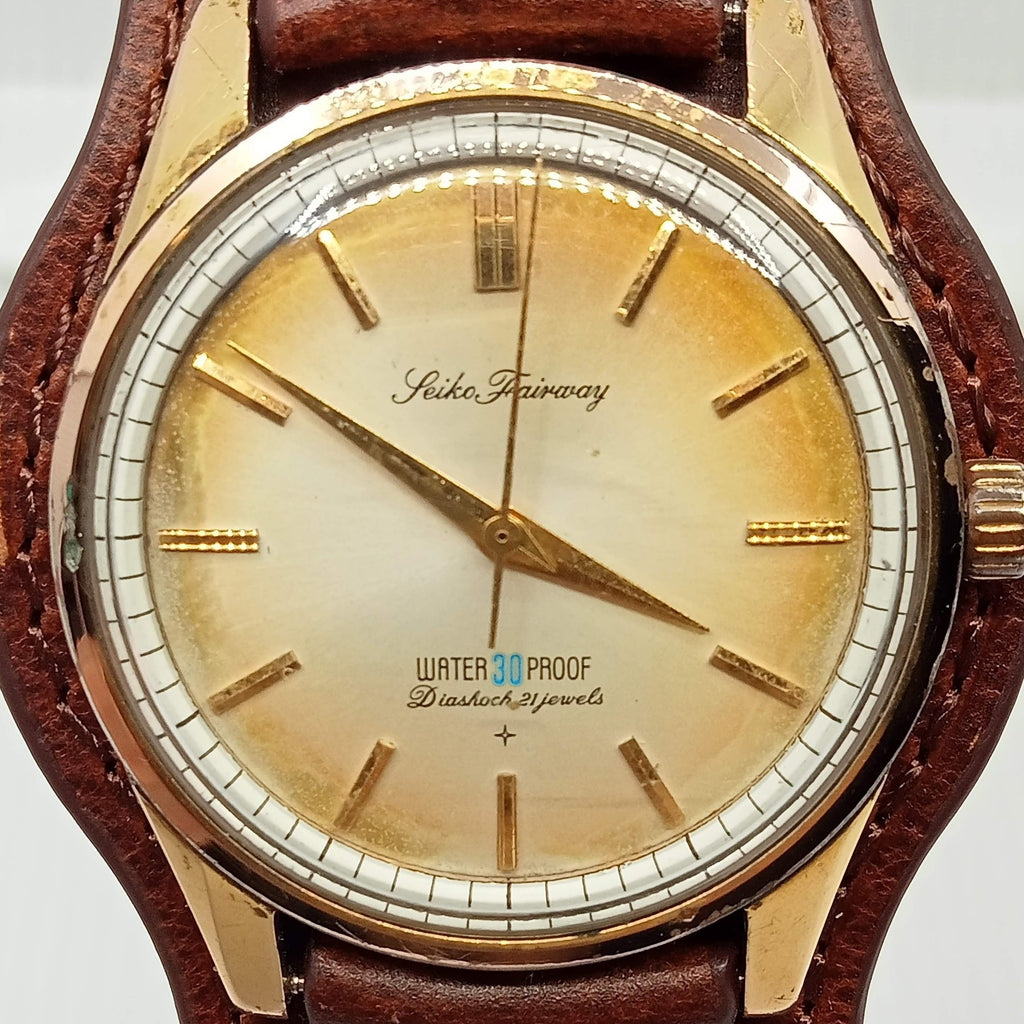 Birthday Watch 1963! Seiko Fairway J13048 FW WP30 DAINI Gold-Filled 21J Mechanical Watch (OH)