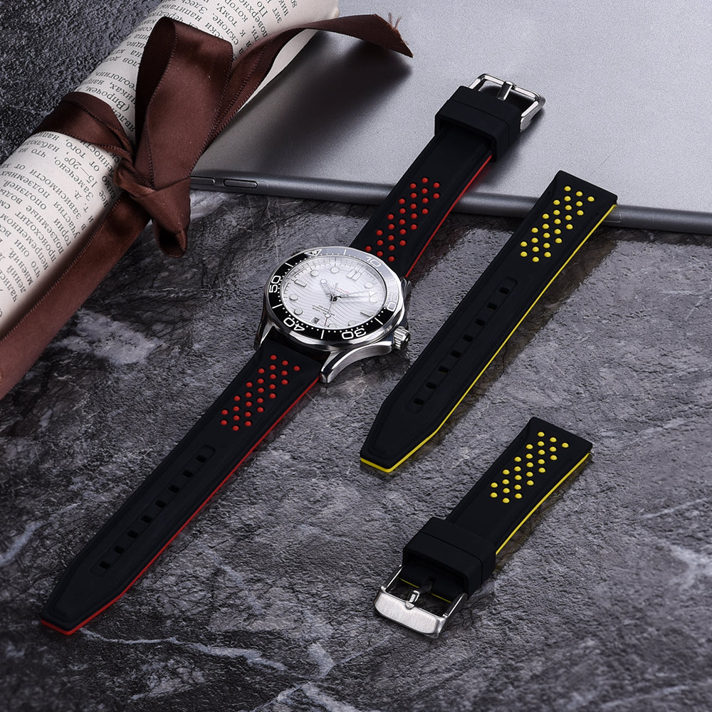 Watch Strap Silicon Water Proof 2 Tone Watch Strap